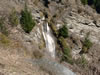 The Bridal Veil waterfall in Skippers Canyon 