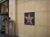 Muhammed Ali star on the wall at the walk of fame 