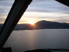 Helicopter flight over lake Rotorua to Mount Tarawera – on the way back 